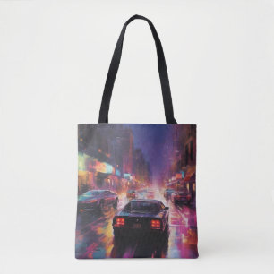 Bolso De Tela Carreras dinámica de Cityscape