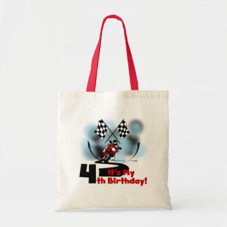 Bolso De Tela Carreras en motocicleta 4ª camisetas de cumpleaños