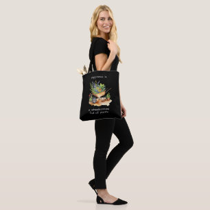 Bolso De Tela Carretilla de jardín de plantas cita de felicidad