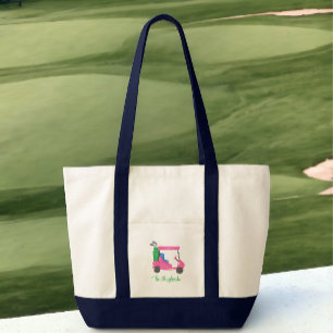 Bolso De Tela Carrito de Golf Rosa Elegante Personalizado