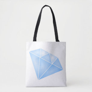 Bolso De Tela Carro de brillantes diamantes azules