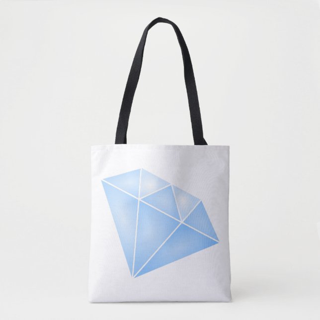 Bolso De Tela Carro de brillantes diamantes azules (Anverso)
