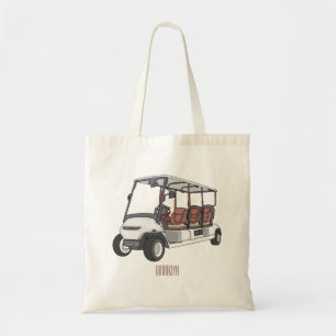 Bolso De Tela Carro de golf / ilustracion personalizado de coche