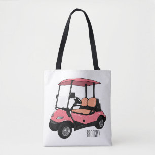 Bolso De Tela Carro de golf / ilustracion personalizado de coche