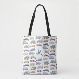 Bolso De Tela Carros Doodle