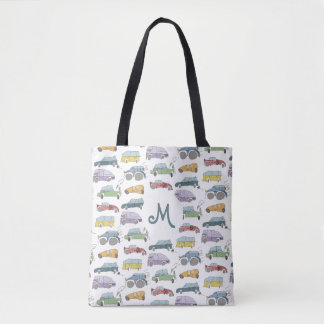 Bolso De Tela Carros Doodle