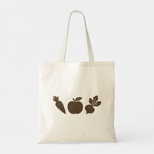 Bolso De Tela “Carrot Apple Beet” (Reverso)