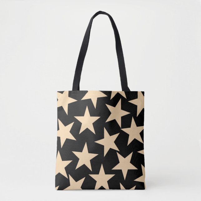 Bolso De Tela Carry-All de inspiración cósmica de estrella negra (Anverso)