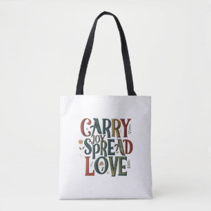 Bolso De Tela Carry Joy, Spread Love Shoulder Tote