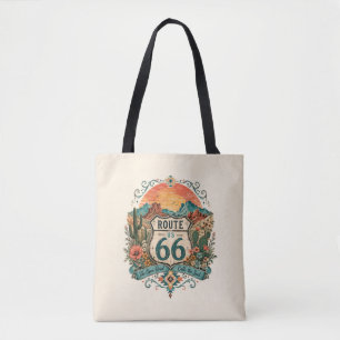 Bolso De Tela Carryall Vista del Cañón de la Ruta 66 del Suroest