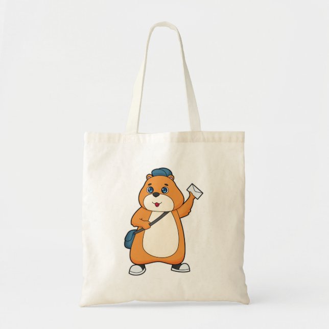 Bolso De Tela Carta de Hamster Postman (Frente)