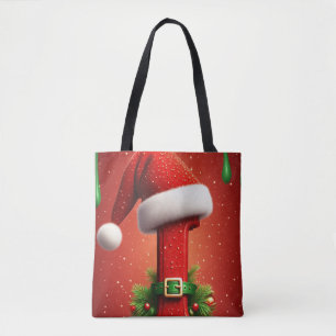 Bolso De Tela Carta de Santa I con estilo de adorno navideño 🎄