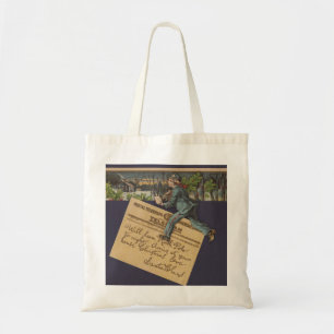 Bolso De Tela Carta de Santa Navidades de época