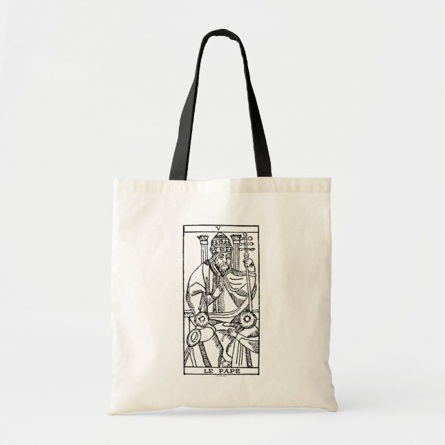 Bolso De Tela Carta de tarot: El papa (Frente)