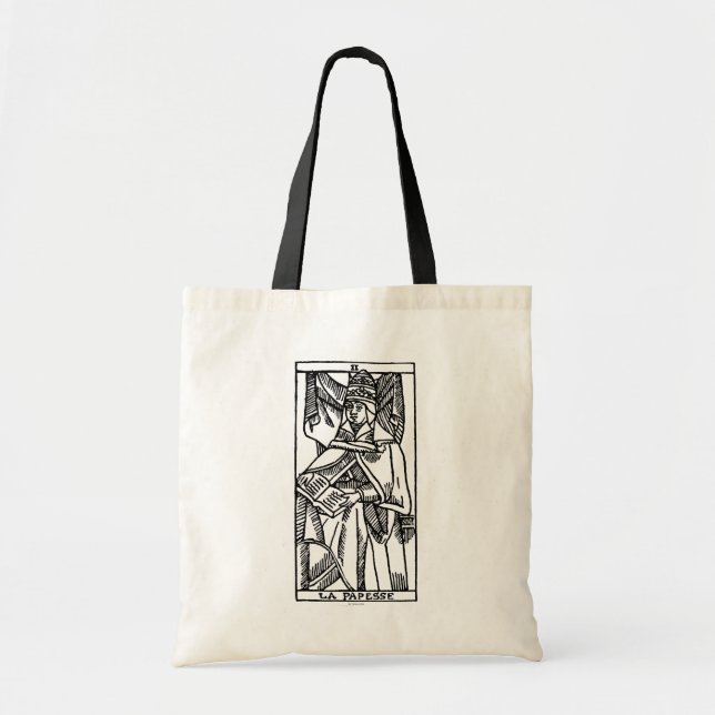 Bolso De Tela Carta de tarot: El Popess (Frente)