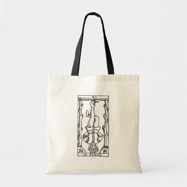 Bolso De Tela Carta de tarot: Hombre colgado (Frente)
