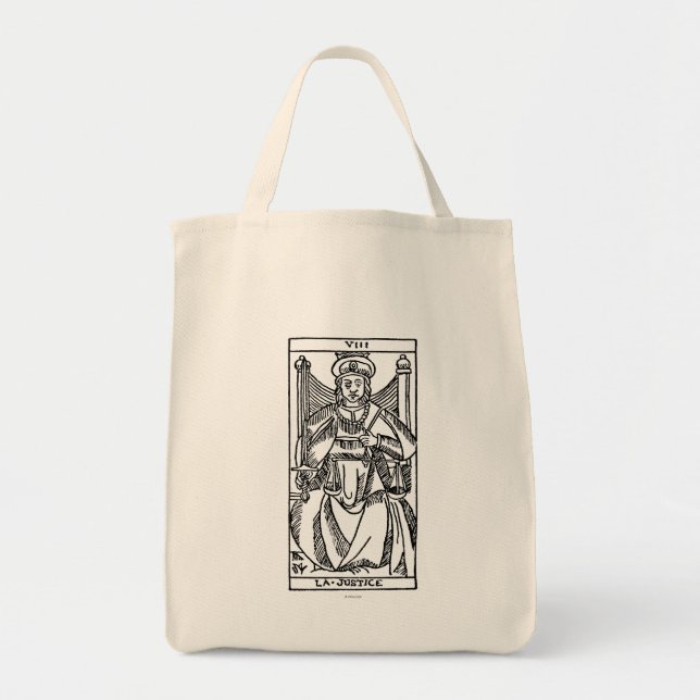 Bolso De Tela Carta de tarot: Justicia (Frente)