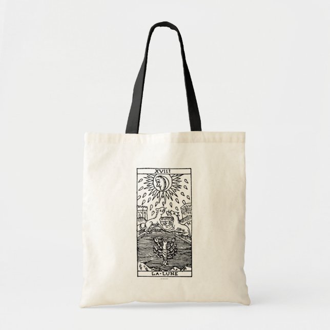 Bolso De Tela Carta de tarot: La luna (Frente)