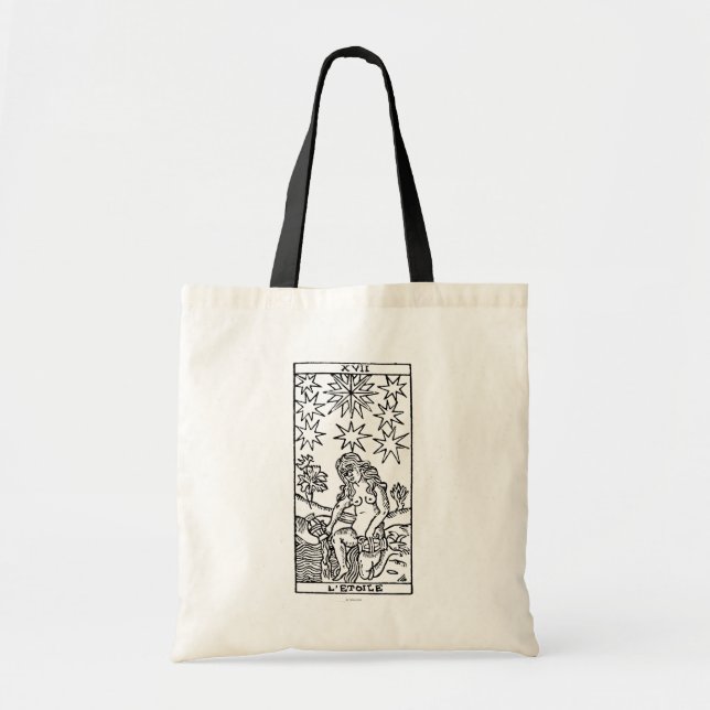 Bolso De Tela Carta de tarot: Las estrellas (Frente)