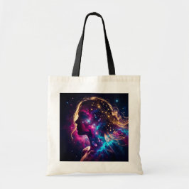 Bolso De Tela Carta Mística de Tarot Dama Luna Cósmica