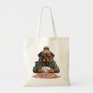 Bolso De Tela Cartas de juego de perros Rottweiler