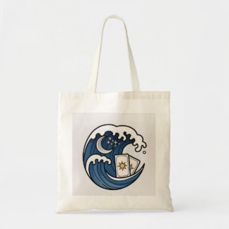 Bolso De Tela Cartas de Tarot de ola y luna