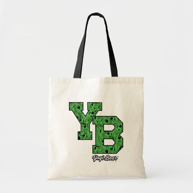 Bolso De Tela Cartas de Varsidad de Oso con Patrón Yogi (Frente)