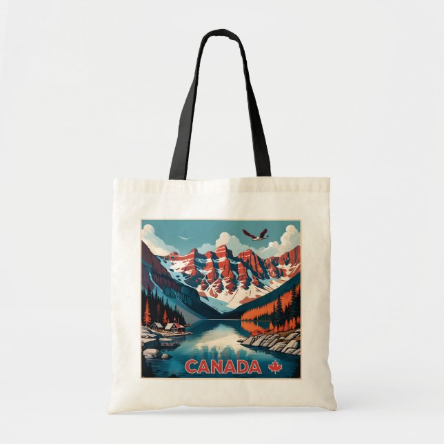Bolso De Tela Cartel de viaje de Canadá (Frente)