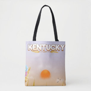 Bolso De Tela Cartel de viaje de la granja linda de Kentucky