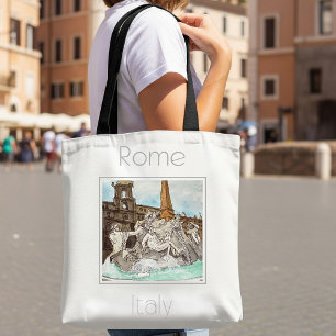 Bolso De Tela Cartel de viaje en Roma Italia