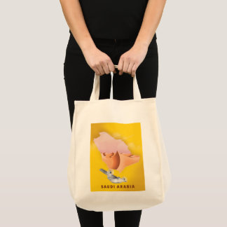 Bolso De Tela Cartel de viaje ilustrado de Arabia Saudita.