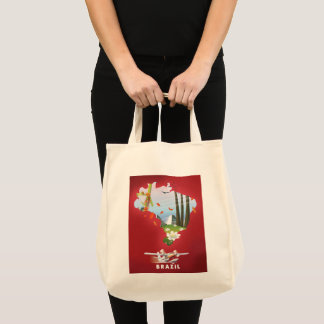 Bolso De Tela Cartel de viaje ilustrado de Brasil.