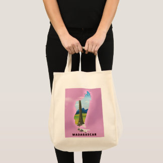 Bolso De Tela Cartel de viaje ilustrado de Madagascar