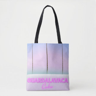 Bolso De Tela Cartel de viaje vintage de Guardalavaca cubano