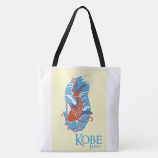 Bolso De Tela Cartel de viaje vintage de Kobe Japón