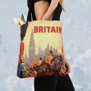Bolso De Tela Cartel de viaje vintage, Guardia Real británica