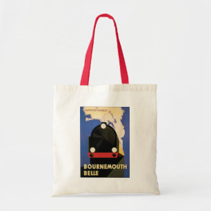 Bolso De Tela Cartel de viaje vintage, tren Bournemouth Belle
