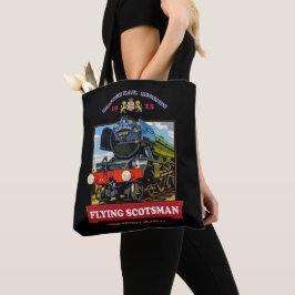 Bolso De Tela Cartel vintage de la locomotora de vapor Flying Sc