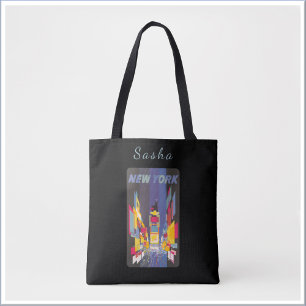 Bolso De Tela Cartel vintage de Times Square de Nueva York