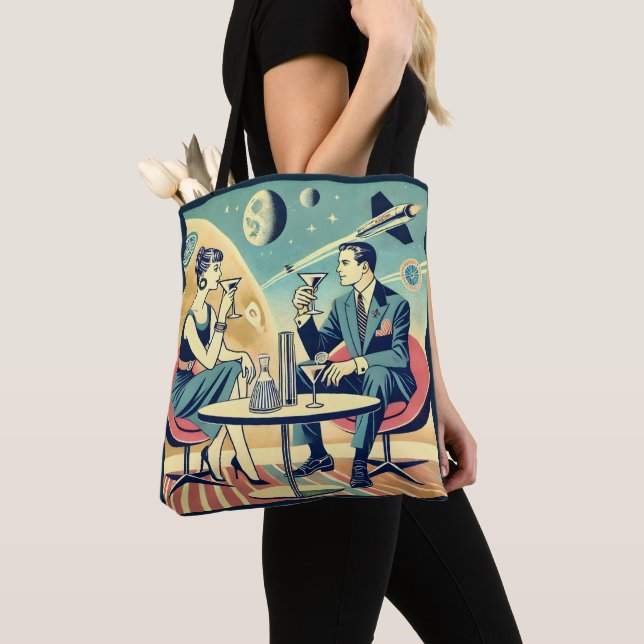 Bolso De Tela Carteles de viajes espaciales de Martini (Detalle)