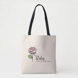 Bolso De Tela Cartera de tote Rosa Rosa Encantadora de la Madre 