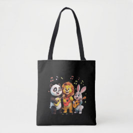 Bolso De Tela 🎵 Cartoon Animal Music Party – Fun & Cute Musical