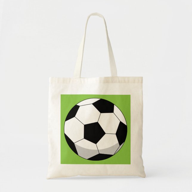 Bolso De Tela Cartoon Soccer Ball (Frente)