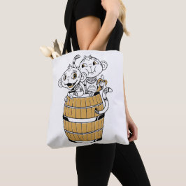 Bolso De Tela Cartoon tribal monkey Tote