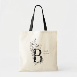 Bolso De Tela Casa de campo de moda carta rústica B monogramada