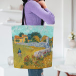 Bolso De Tela Casa de campo en Provenza | Vincent van Gogh<br><div class="desc">Casa de campo en Provenza (1888) del artista holandés post-impresionista Vincent Van Gogh. El arte original es una pintura al paisaje de lienzos en vivos tonos amarillos dorados y azul acuático. Utilice las herramientas de diseño para agregar texto personalizado o personalizar la imagen.</div>