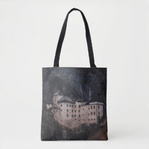 BOLSO DE TELA CASA DE CONCRETO BEIGE Y NEGRO