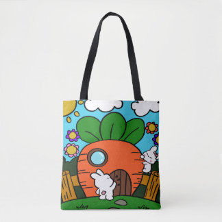 Bolso De Tela casa de conejito