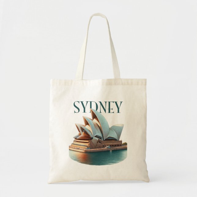 Bolso De Tela Casa de la Ópera de Sídney Australia (Frente)