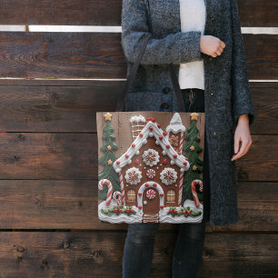 Bolso De Tela Casa de los navidades Gingerbread